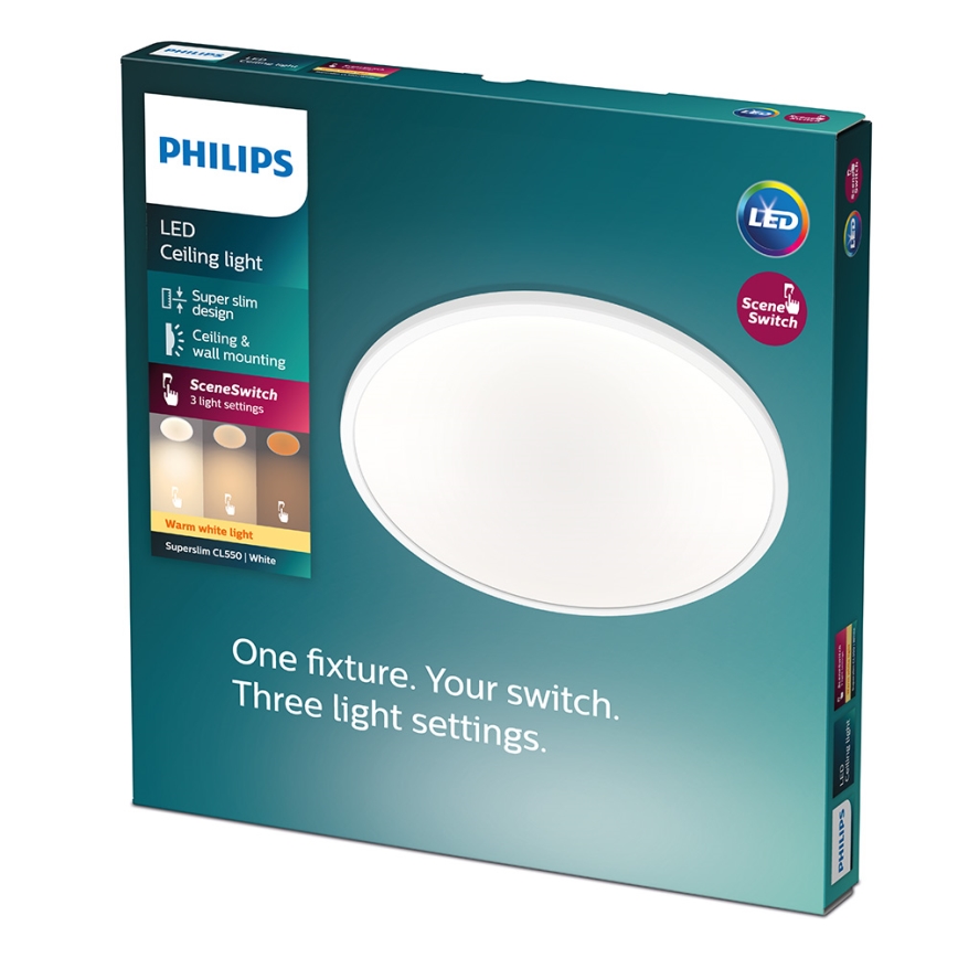 Philips - LED Dimming ceiling light 1xLED/15W/230V 2700K