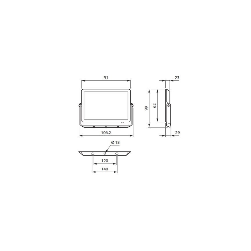 Philips - LED Floodlight DECOFLOOD LED/10W/230V IP65