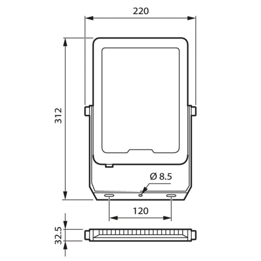 Philips - LED Floodlight LED/100W/230V 4000K IP65