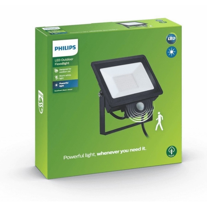 Philips - LED Floodlight with a sensor DECOFLOOD LED/50W/230V IP65 CRI 90
