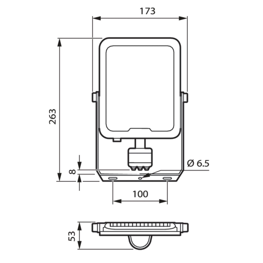 Philips - LED Floodlight with a sensor LED/50W/230V 3000K IP65