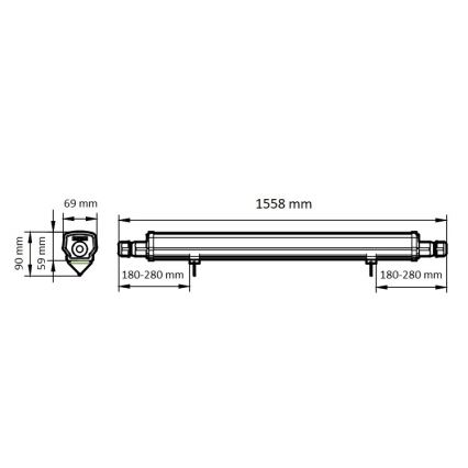 Philips - LED Heavy-duty fluorescent light LED/46W/230V IP66 4000K