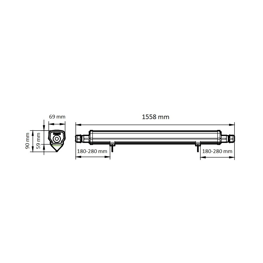 Philips - LED Heavy-duty fluorescent light LED/46W/230V IP66 4000K