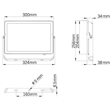 Philips - LED Outdoor floodlight PROJECTLINE LED/100W/230V IP65 3000K
