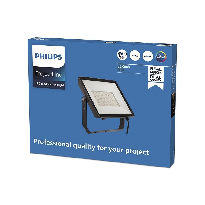 Philips - LED Outdoor floodlight PROJECTLINE LED/100W/230V IP65 4000K