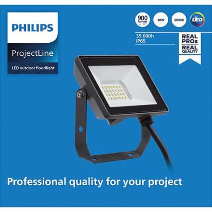 Philips - LED Outdoor floodlight PROJECTLINE LED/10W/230V IP65 3000K
