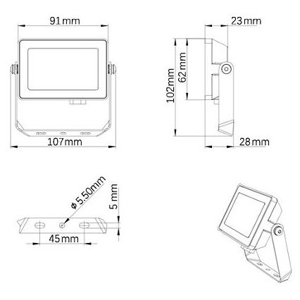 Philips - LED Outdoor floodlight PROJECTLINE LED/10W/230V IP65 3000K