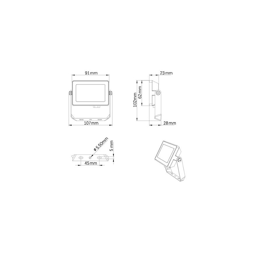 Philips - LED Outdoor floodlight PROJECTLINE LED/10W/230V IP65 3000K