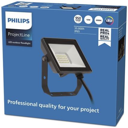 Philips - LED Outdoor floodlight PROJECTLINE LED/10W/230V IP65 4000K