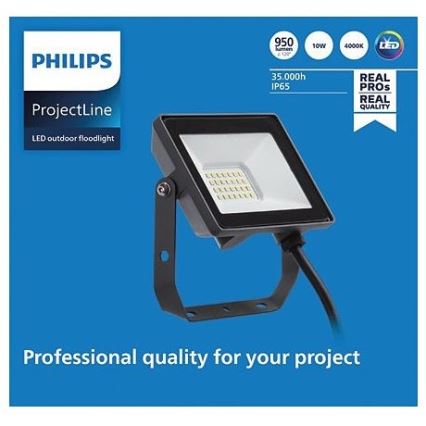 Philips - LED Outdoor floodlight PROJECTLINE LED/10W/230V IP65 4000K