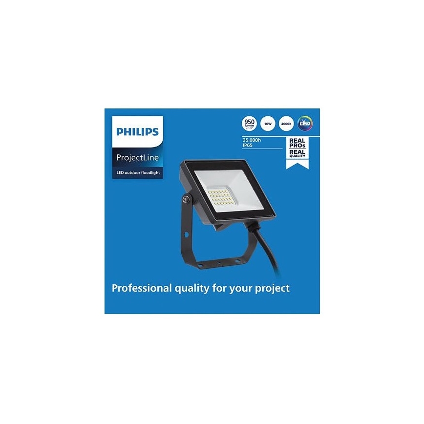 Philips - LED Outdoor floodlight PROJECTLINE LED/10W/230V IP65 4000K