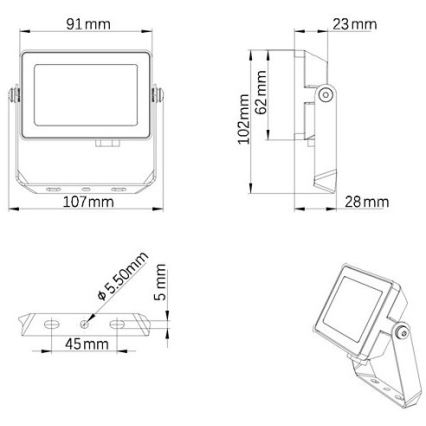 Philips - LED Outdoor floodlight PROJECTLINE LED/10W/230V IP65 4000K