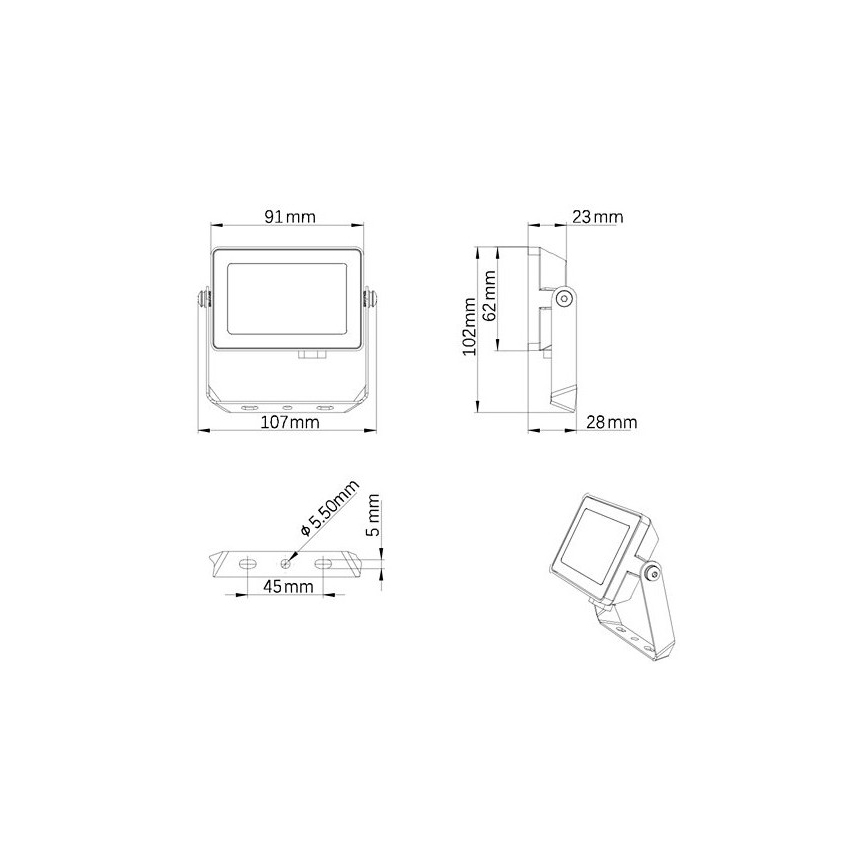 Philips - LED Outdoor floodlight PROJECTLINE LED/10W/230V IP65 4000K