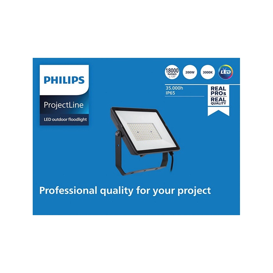 Philips - LED Outdoor floodlight PROJECTLINE LED/200W/230V IP65 3000K