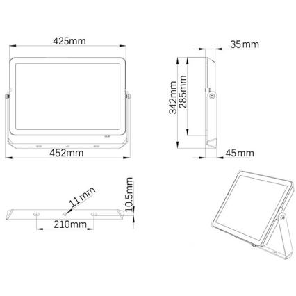 Philips - LED Outdoor floodlight PROJECTLINE LED/200W/230V IP65 3000K