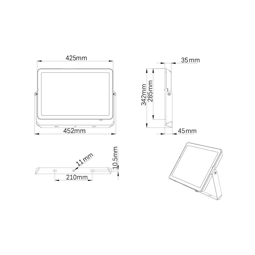 Philips - LED Outdoor floodlight PROJECTLINE LED/200W/230V IP65 3000K