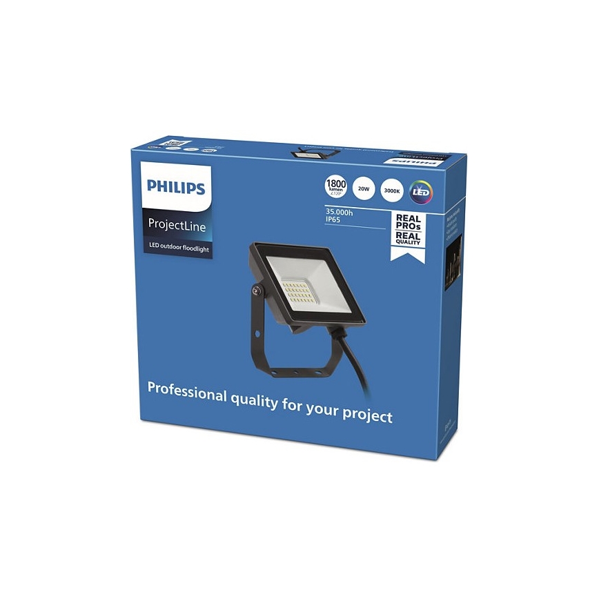 Philips - LED Outdoor floodlight PROJECTLINE LED/20W/230V IP65 3000K