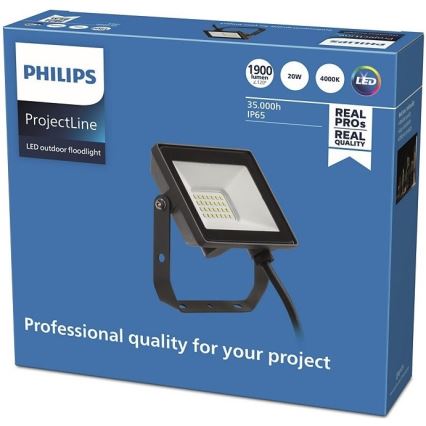 Philips - LED Outdoor floodlight PROJECTLINE LED/20W/230V IP65 4000K