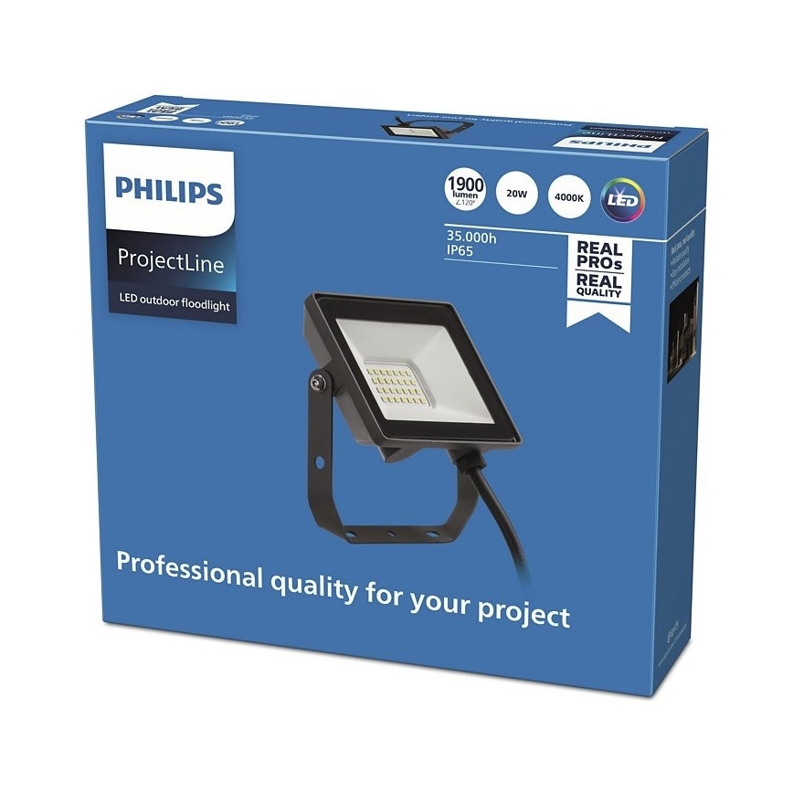 Philips - LED Outdoor floodlight PROJECTLINE LED/20W/230V IP65 4000K