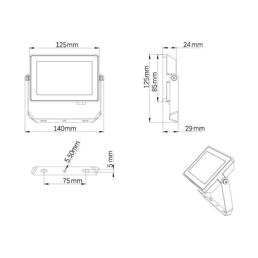 Philips - LED Outdoor floodlight PROJECTLINE LED/20W/230V IP65 4000K