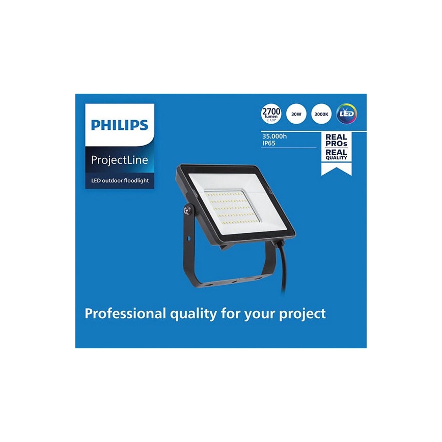 Philips - LED Outdoor floodlight PROJECTLINE LED/30W/230V IP65 3000K