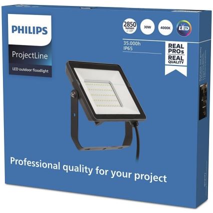 Philips - LED Outdoor floodlight PROJECTLINE LED/30W/230V IP65 4000K