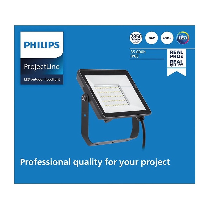 Philips - LED Outdoor floodlight PROJECTLINE LED/30W/230V IP65 4000K
