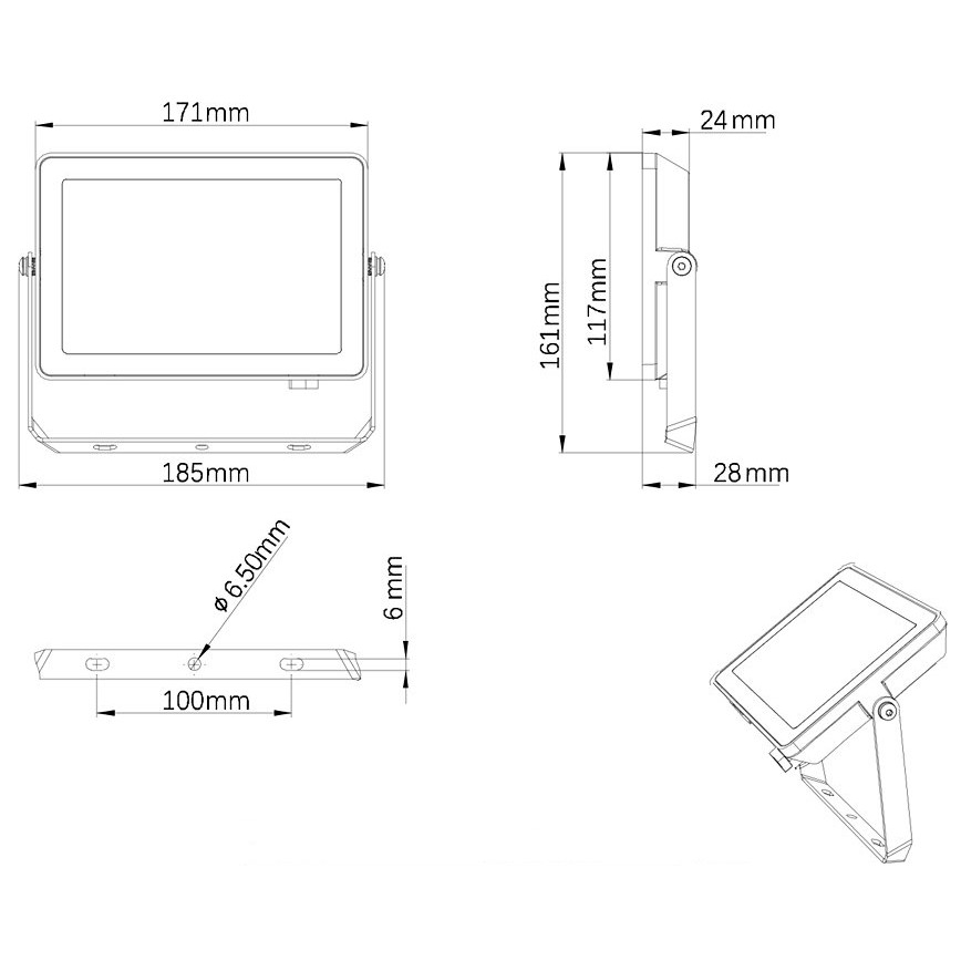 Philips - LED Outdoor floodlight PROJECTLINE LED/30W/230V IP65 4000K