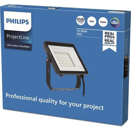 Philips - LED Outdoor floodlight PROJECTLINE LED/50W/230V IP65 3000K