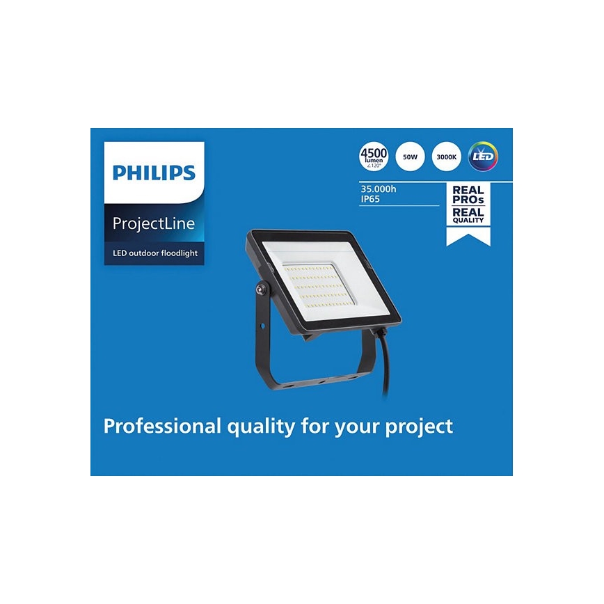 Philips - LED Outdoor floodlight PROJECTLINE LED/50W/230V IP65 3000K
