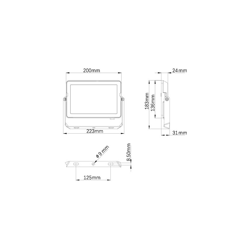 Philips - LED Outdoor floodlight PROJECTLINE LED/50W/230V IP65 3000K
