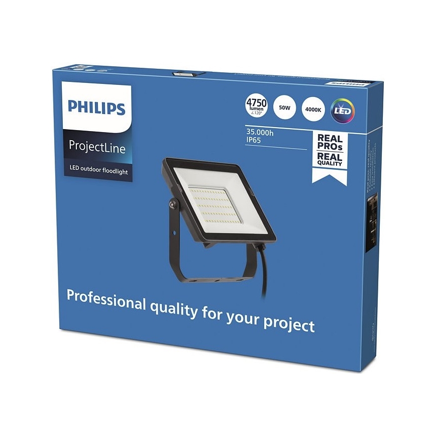 Philips - LED Outdoor floodlight PROJECTLINE LED/50W/230V IP65 4000K