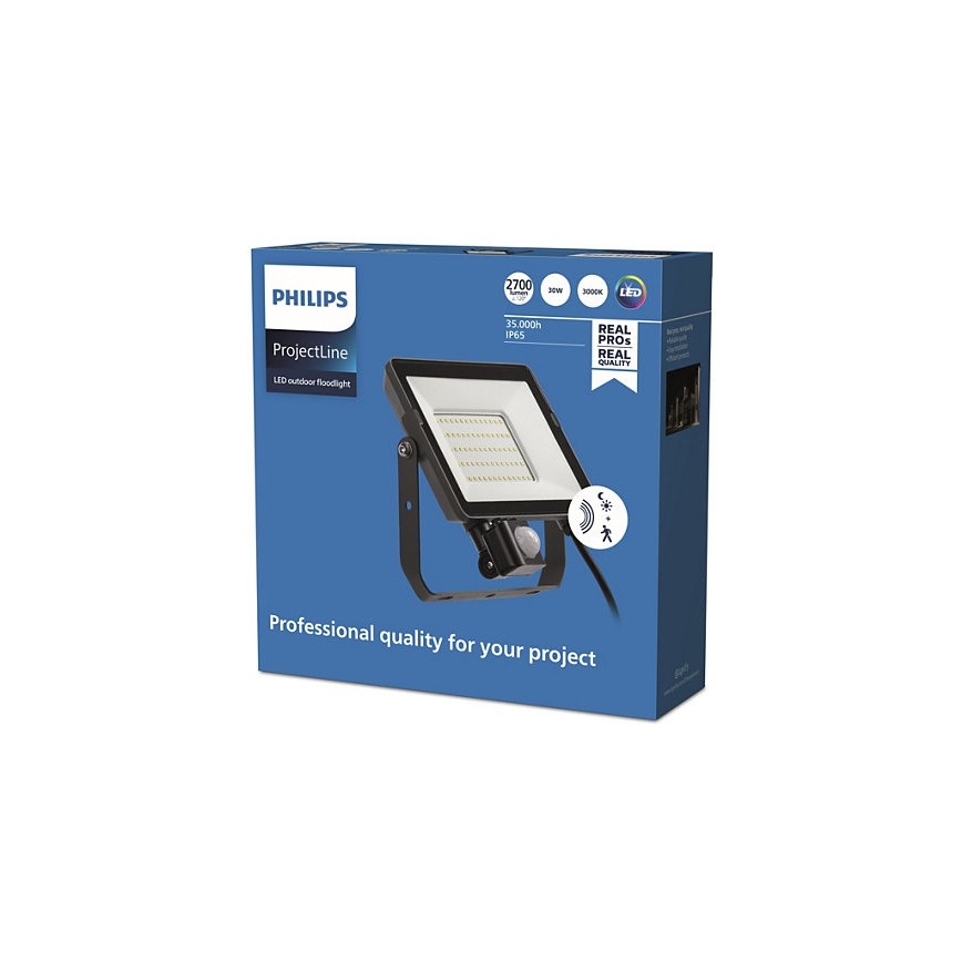 Philips - LED Outdoor floodlight with a sensor PROJECTLINE LED/30W/230V IP65 3000K