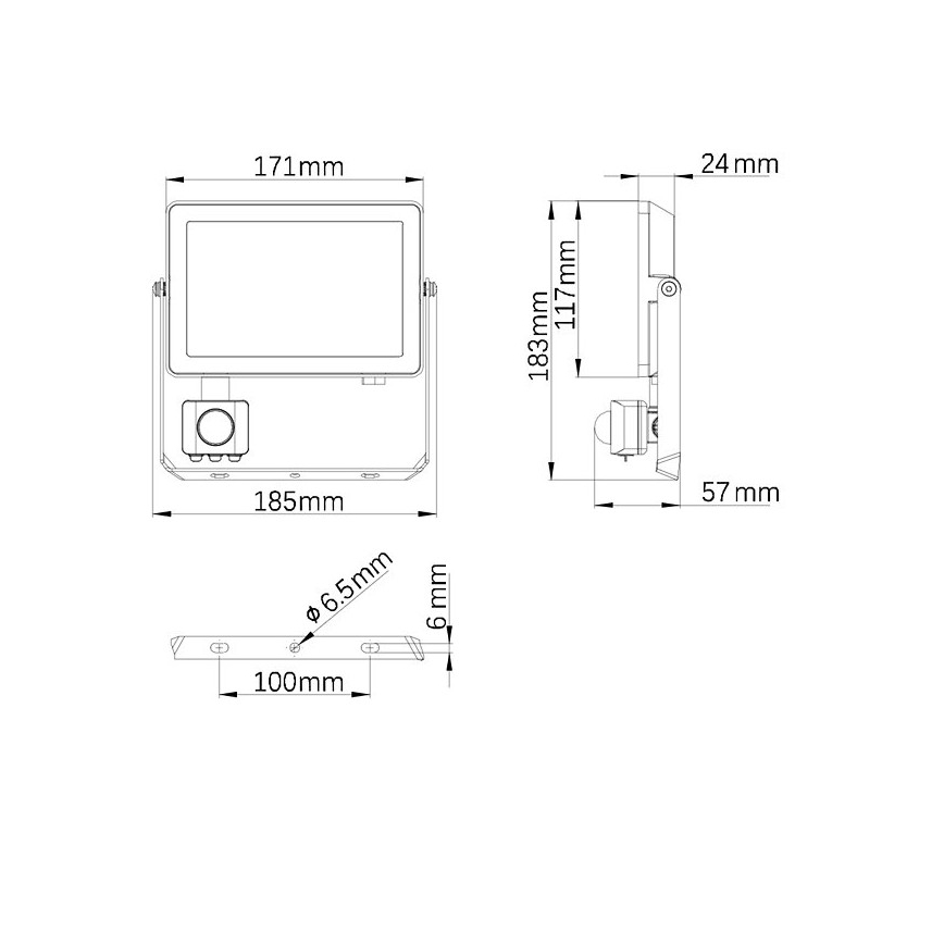 Philips - LED Outdoor floodlight with a sensor PROJECTLINE LED/30W/230V IP65 3000K