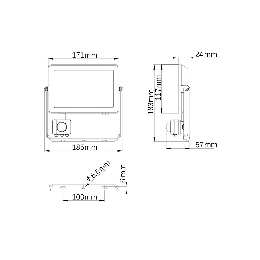 Philips - LED Outdoor floodlight with a sensor PROJECTLINE LED/30W/230V IP65 4000K