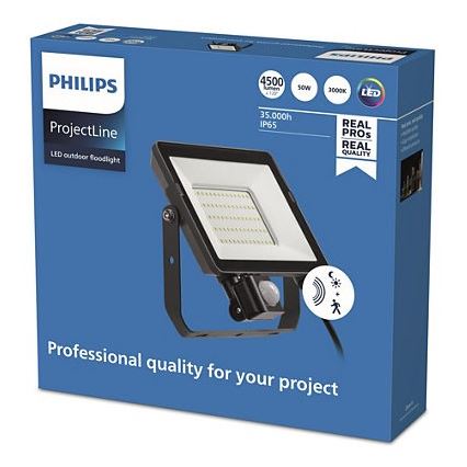 Philips - LED Outdoor floodlight with a sensor PROJECTLINE LED/50W/230V IP65 3000K
