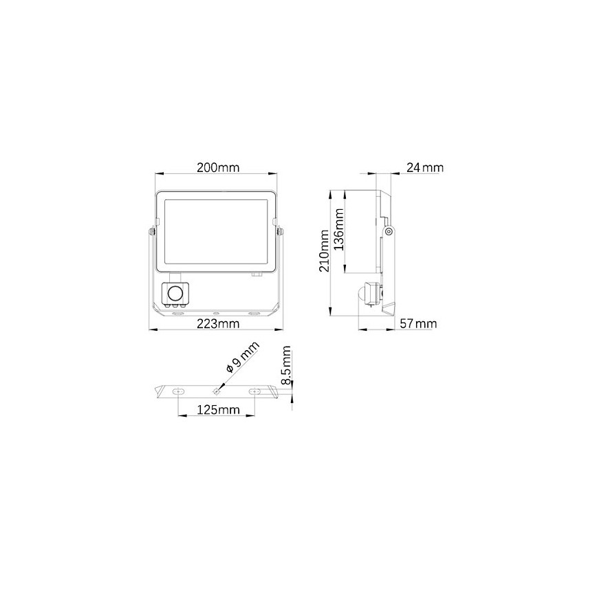 Philips - LED Outdoor floodlight with a sensor PROJECTLINE LED/50W/230V IP65 3000K