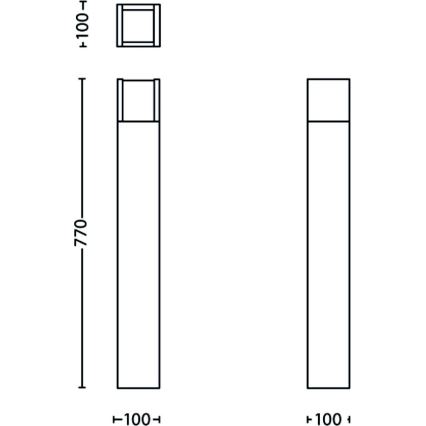 Philips - LED Outdoor lamp LED/3,8W/230V 77 cm 3000K IP44