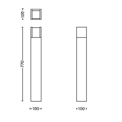 Philips - LED Outdoor lamp ARBOUR LED/3,8W/230V 77 cm 2700K IP44
