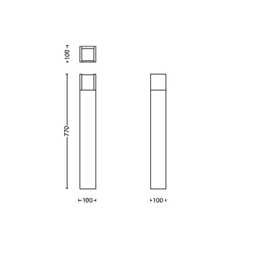 Philips - LED Outdoor lamp ARBOUR LED/3,8W/230V 77 cm 2700K IP44