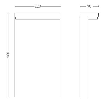 Philips - LED Outdoor lamp BUSTAN LED/3,8W/230V 2700K 40 cm IP44