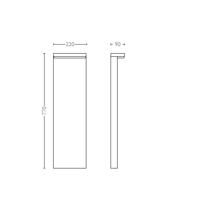 Philips - LED Outdoor lamp BUSTAN LED/3,8W/230V 2700K 77 cm IP44