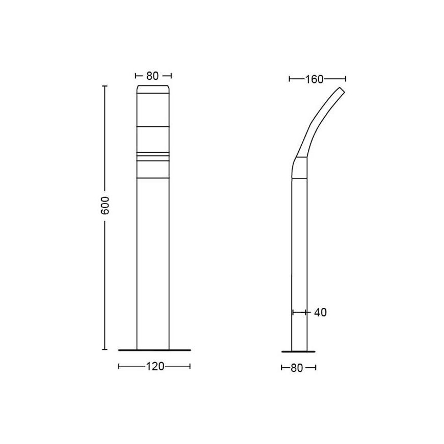 Philips - LED Outdoor lamp LED/12W/230V 4000K 60 cm IP44