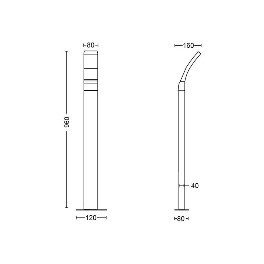 Philips - LED Outdoor lamp LED/12W/230V 4000K 96 cm IP44