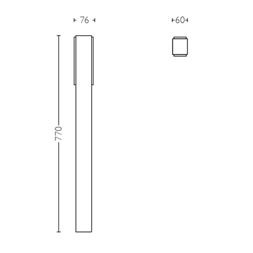 Philips - LED Outdoor lamp STRATOSPHERE LED/3,8W/230V 77 cm 2700K IP44