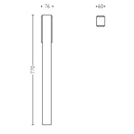 Philips - LED Outdoor lamp STRATOSPHERE LED/3,8W/230V 77 cm 4000K IP44