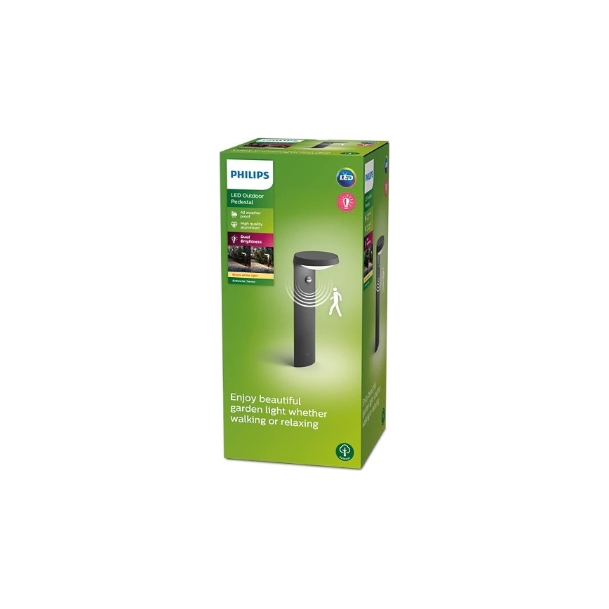 Philips - LED Outdoor lamp with a sensor LED/9W/230V 2700K IP44
