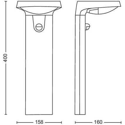 Philips - LED Outdoor lamp with a sensor LED/9W/230V 2700K IP44