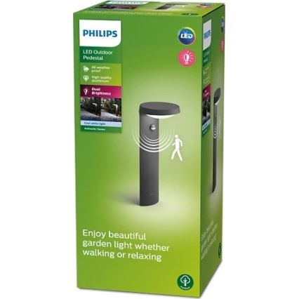Philips - LED Outdoor lamp with a sensor LED/9W/230V 4000K IP44