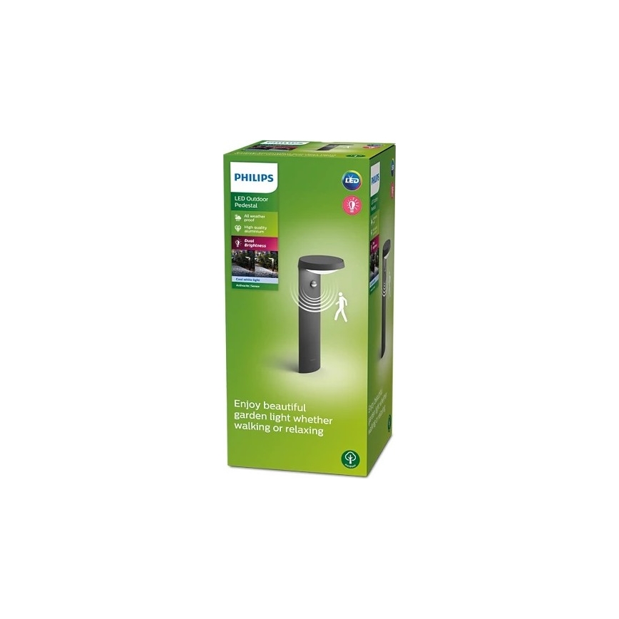 Philips - LED Outdoor lamp with a sensor LED/9W/230V 4000K IP44